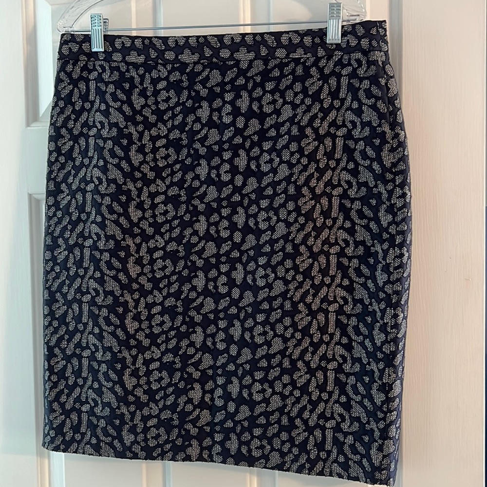 Banana Republic Navy Print Pencil Skirt Size 14